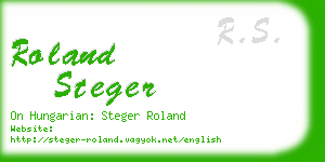 roland steger business card